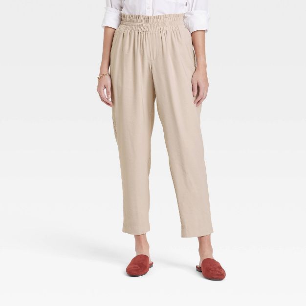 Women's High-Rise Ruffle Waisted Pull-On Ankle Pants - A New Day™ | Target