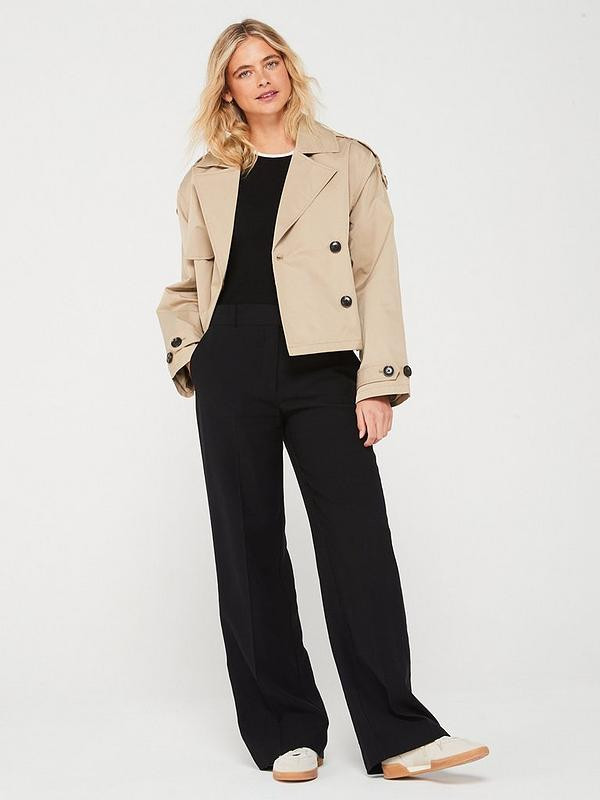 Short Trench Coat - Beige | Very (UK)