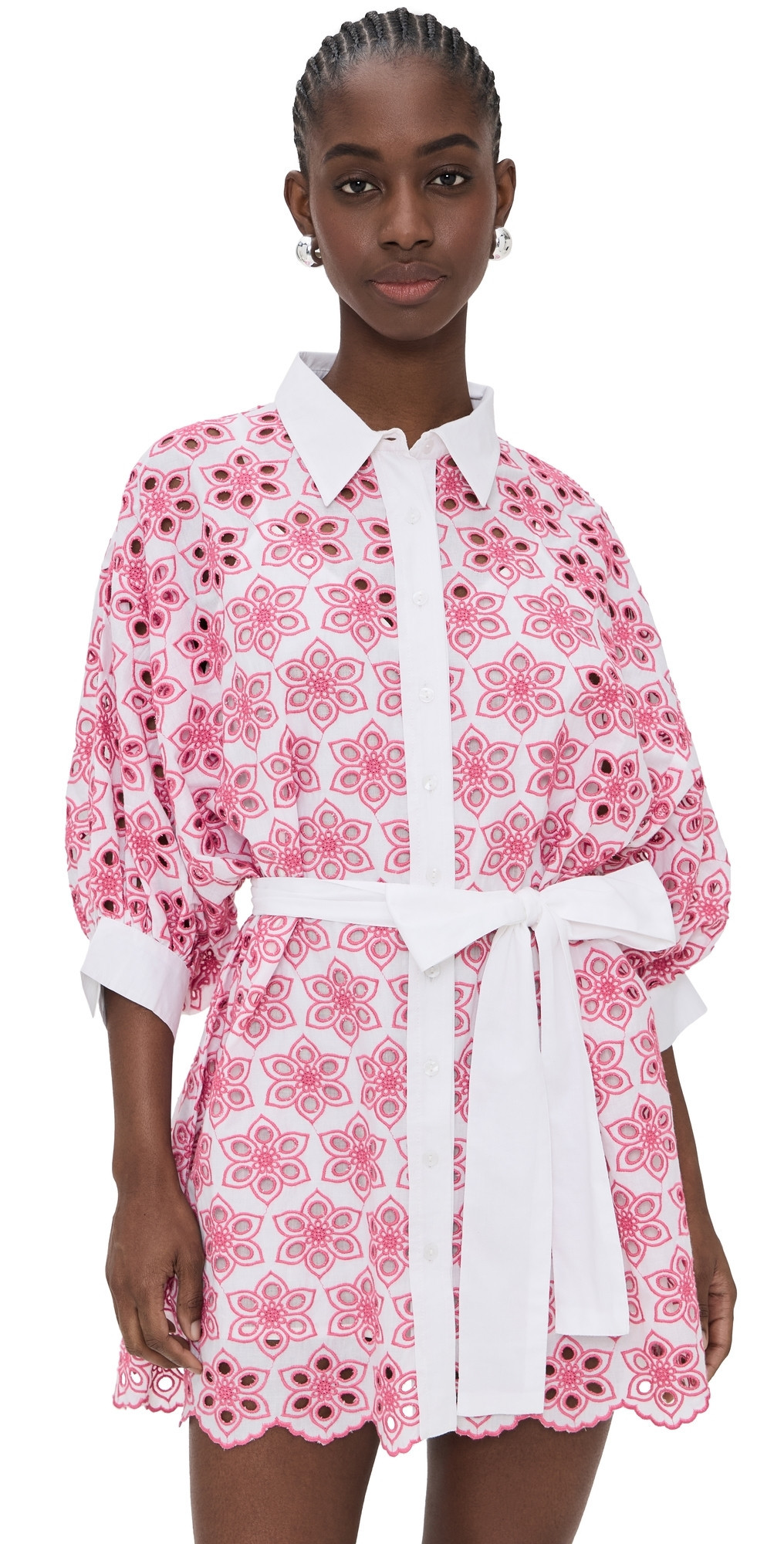 SUNDRESS Florine Dress Eyelet Pink L/XL | Shopbop