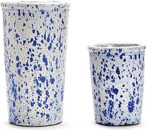 Two's Company 12-Pieces Indigo Splash Vase Includes Small 8pcs. & Large 4pcs. | Amazon (US)