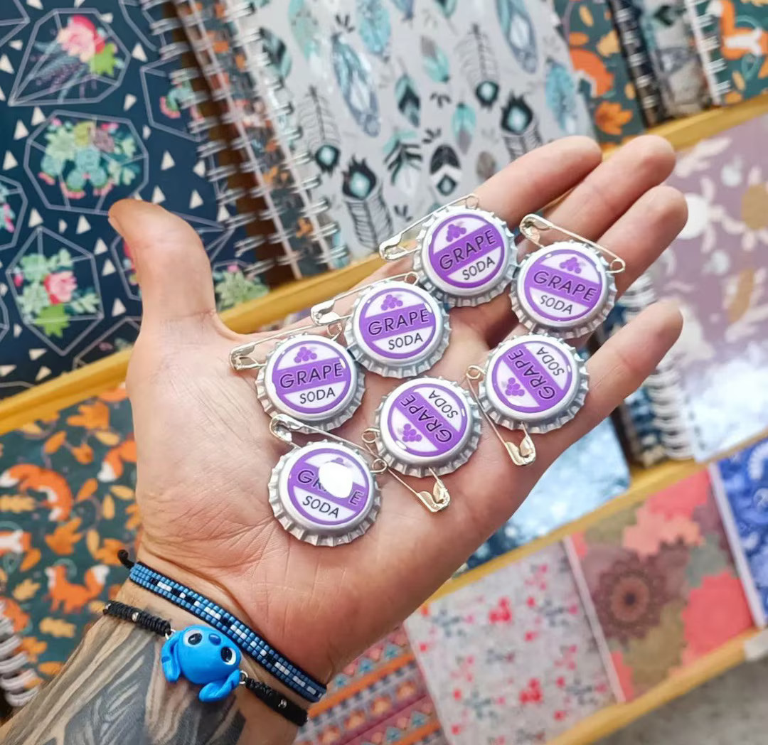 Grape Soda PIN Ellie Badge up Inspired Movie UP Ellie Badge Grape Soda Wilderness Explorer Weddin... | Etsy (US)