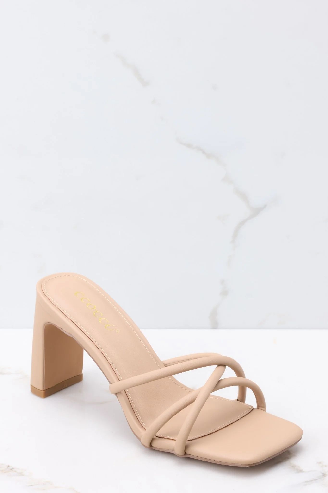 Stride On By Taupe Sandals | Red Dress 