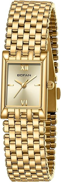BOFAN Gold Watches for Women Luxury Ladies Quartz Wrist Watches with Stainless Steel Bracelet,Wat... | Amazon (US)