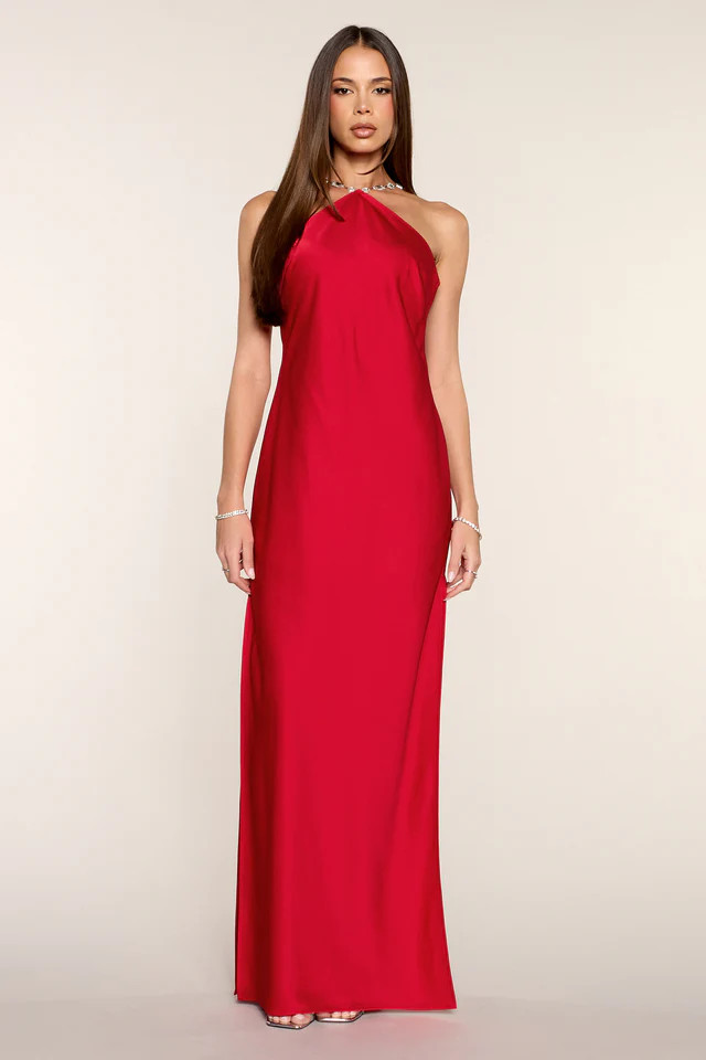 Brittany Satin Column Formal Dress | Windsor Stores