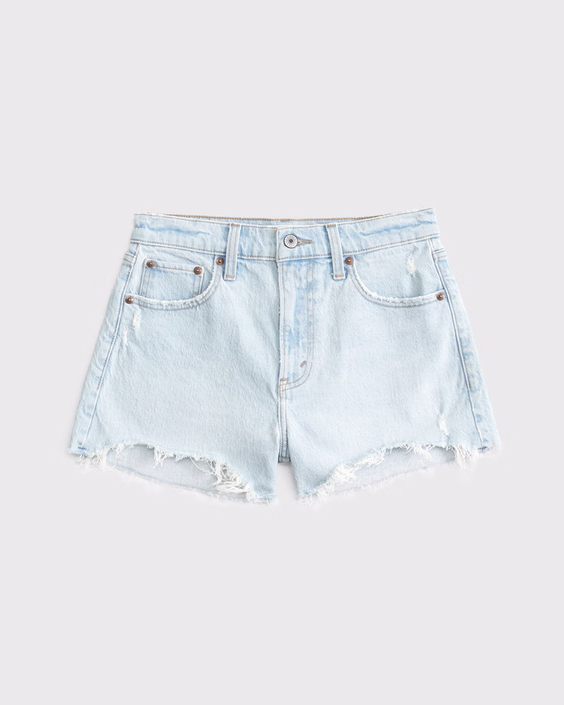Women's High Rise Mom Short | Women's Bottoms | Abercrombie.com | Abercrombie & Fitch (US)