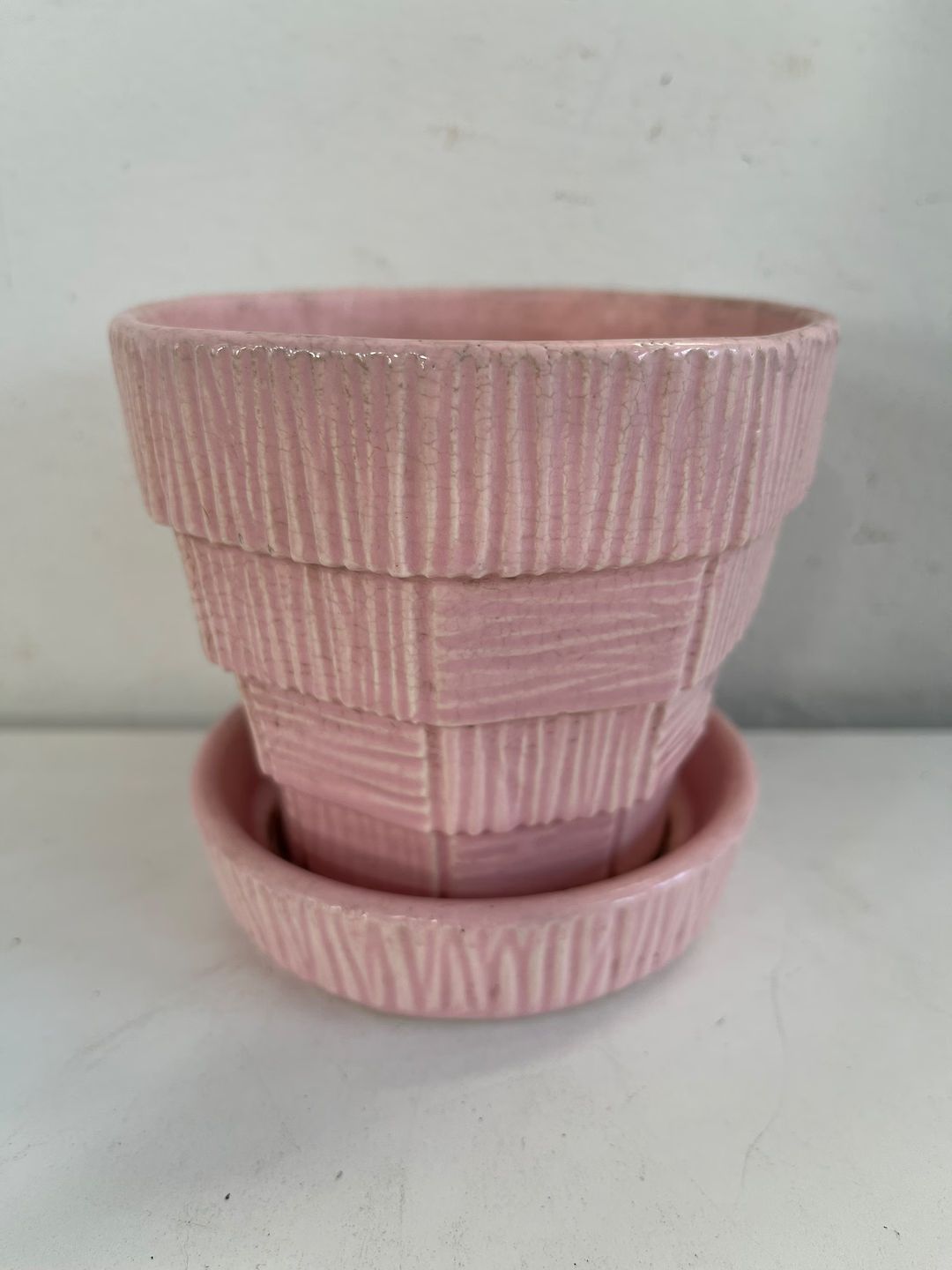 Vintage Mccoy Pink Flower Pot - Etsy | Etsy (US)
