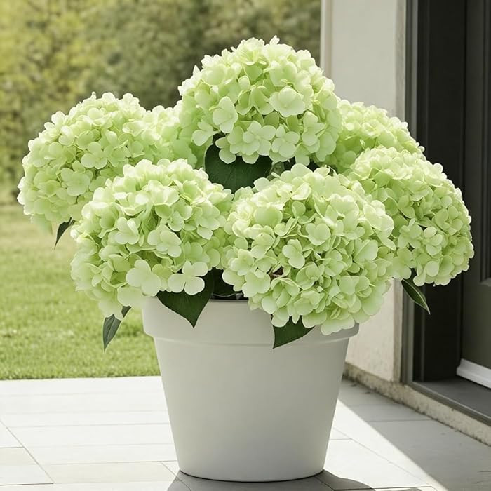 UV Resistant Hydrangeas 6 Bundles with 30 Heads Artificial Faux Silk Flowers for Garden Porch Yar... | Amazon (CA)