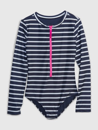 Kids Recycled Zipper Rashguard Swim One-Piece | Gap (US)