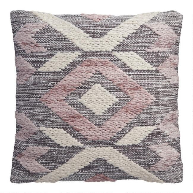 Lavender Diamond Indoor Outdoor Throw Pillow | World Market