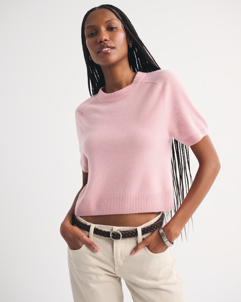 100% Cashmere Crew Tee | Abercrombie & Fitch (US)