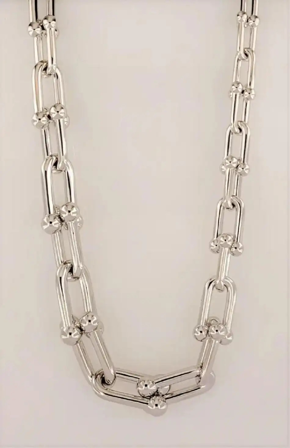 Tiffany & Co. Hardware Graduated Link Chain in Sterling Silver 925 | 1stDibs
