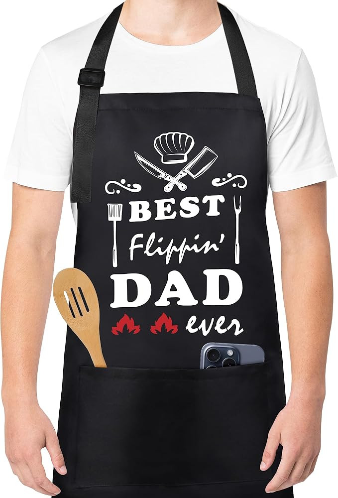 Fiodrimy Black Funny Aprons for Men,Grill Apron for Dad Husband Birthday Father’s Day Gifts fro... | Amazon (US)