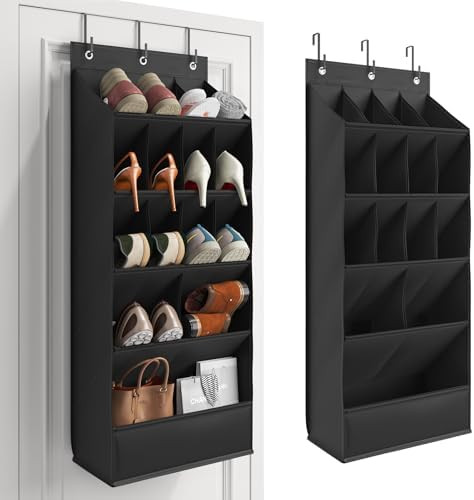 Over the Door Shoe Organizer with Large Deep Pockets, Shoes Rack for Closets' Door, Hanging Shoe ... | Amazon (US)