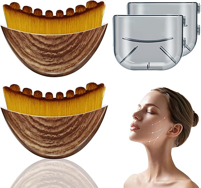 2pcs Lymphatic Contour Face Sculpting Brush, Anti-Puffiness & Face Lift Massage Tool, Detox, Impr... | Amazon (US)