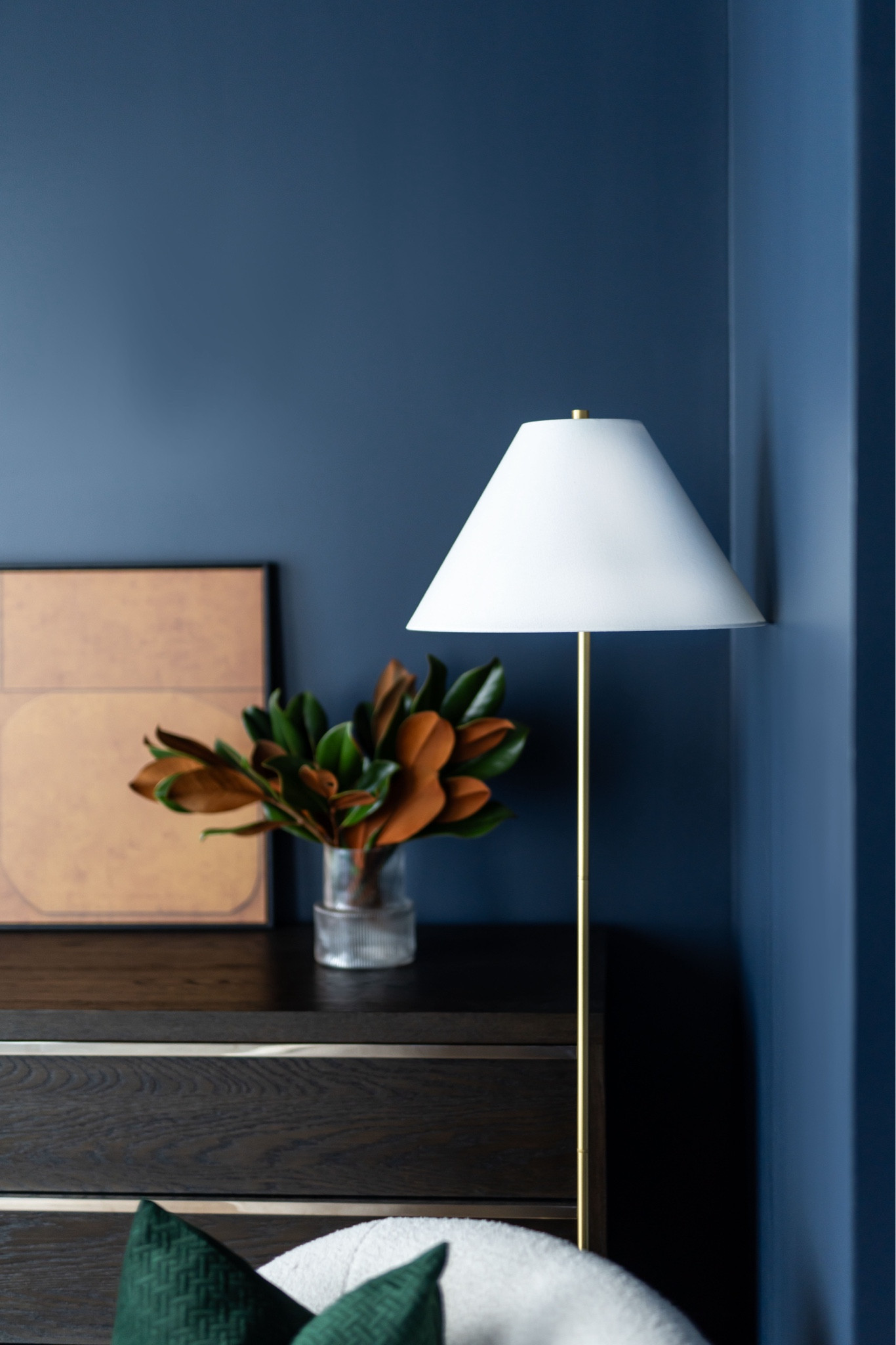 Floor lamp in navy bedroom, bedroom decor, bedroom styling 

#LTKHome