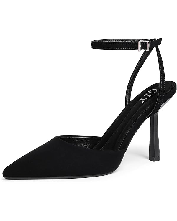 Closed Toe Ankle Strap Heels Women Pumps Pointed Toe Heeled Sandals for Women Stiletto Wedding Dr... | Amazon (US)