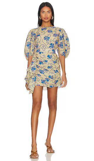 Pia Mini Dress in Beige Mosaic Bloom | Revolve Clothing (Global)