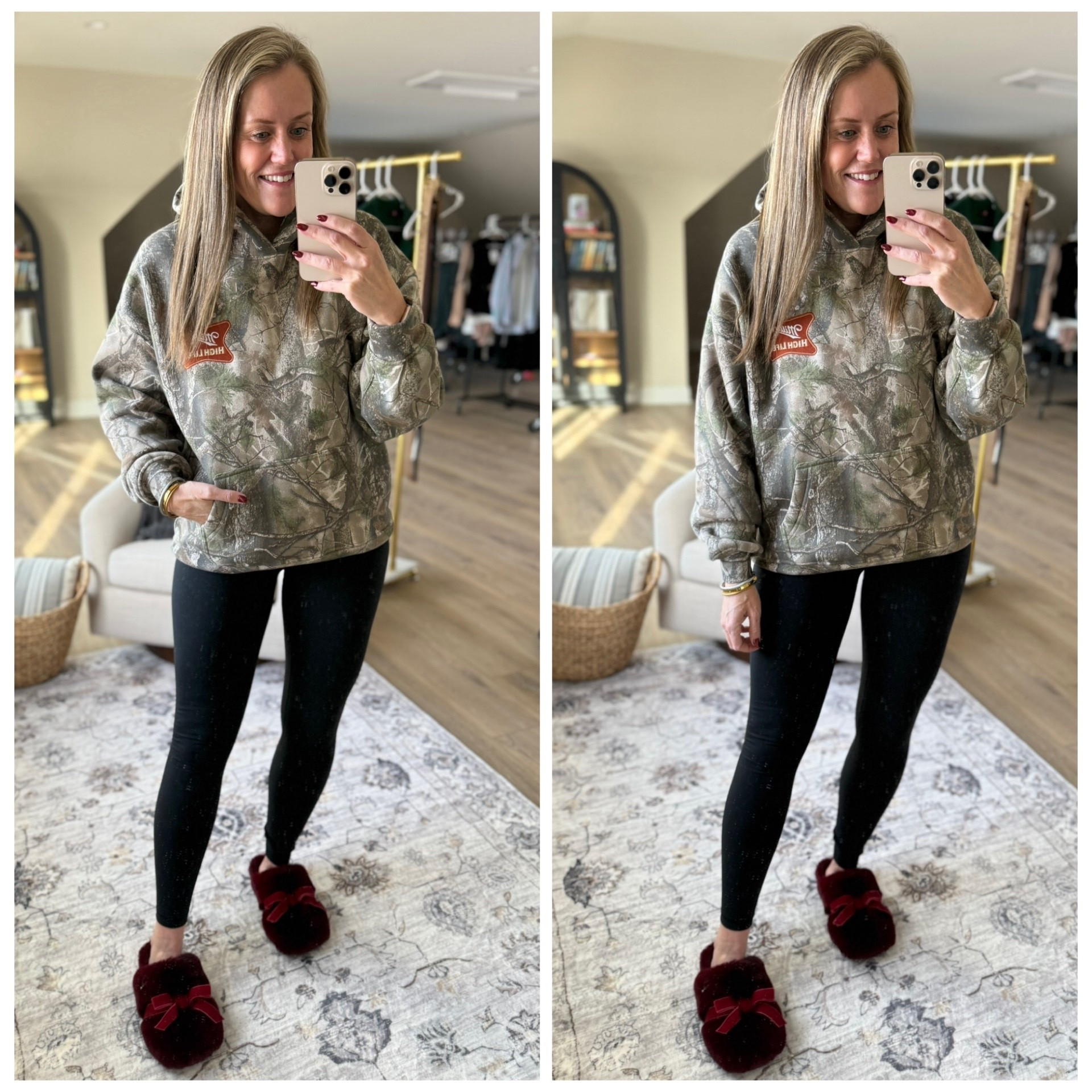 Wearing men’s small in sweatshirt and medium leggings. 

#LTKootd #LTKmomlife #LTKHoliday