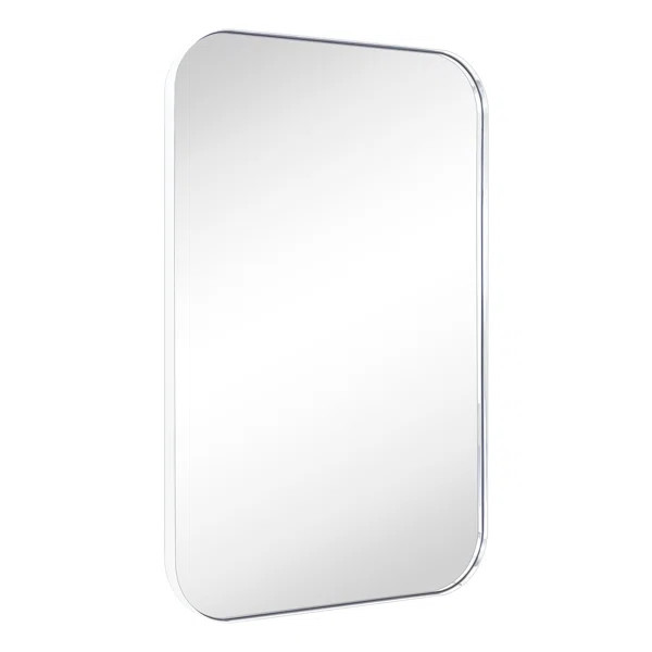 Mid-Century Modern Chic Metal Rounded Wall Mirrors | Wayfair North America