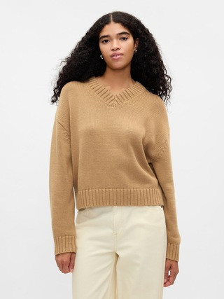 Oversized V-Neck Sweater | Gap (CA)
