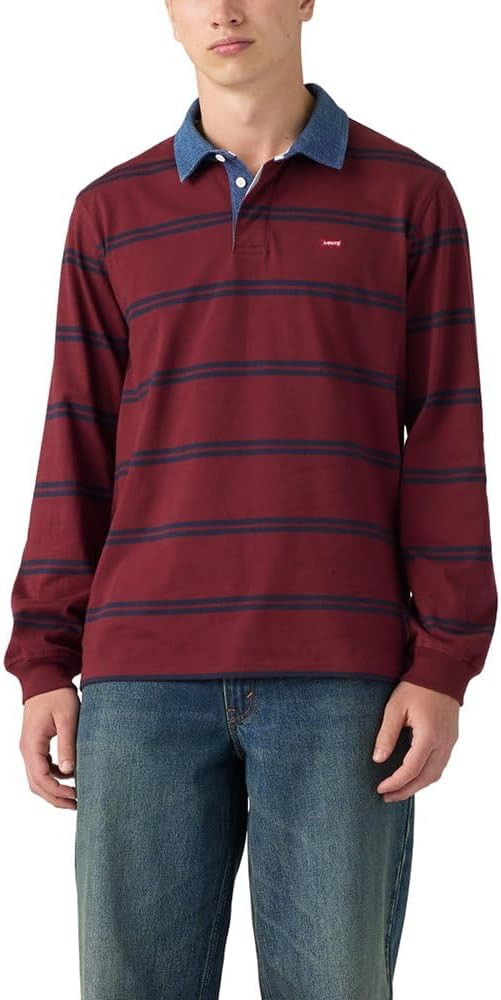 Levi's Men's Classic Long Sleeve Rugby Shirt | Amazon (US)