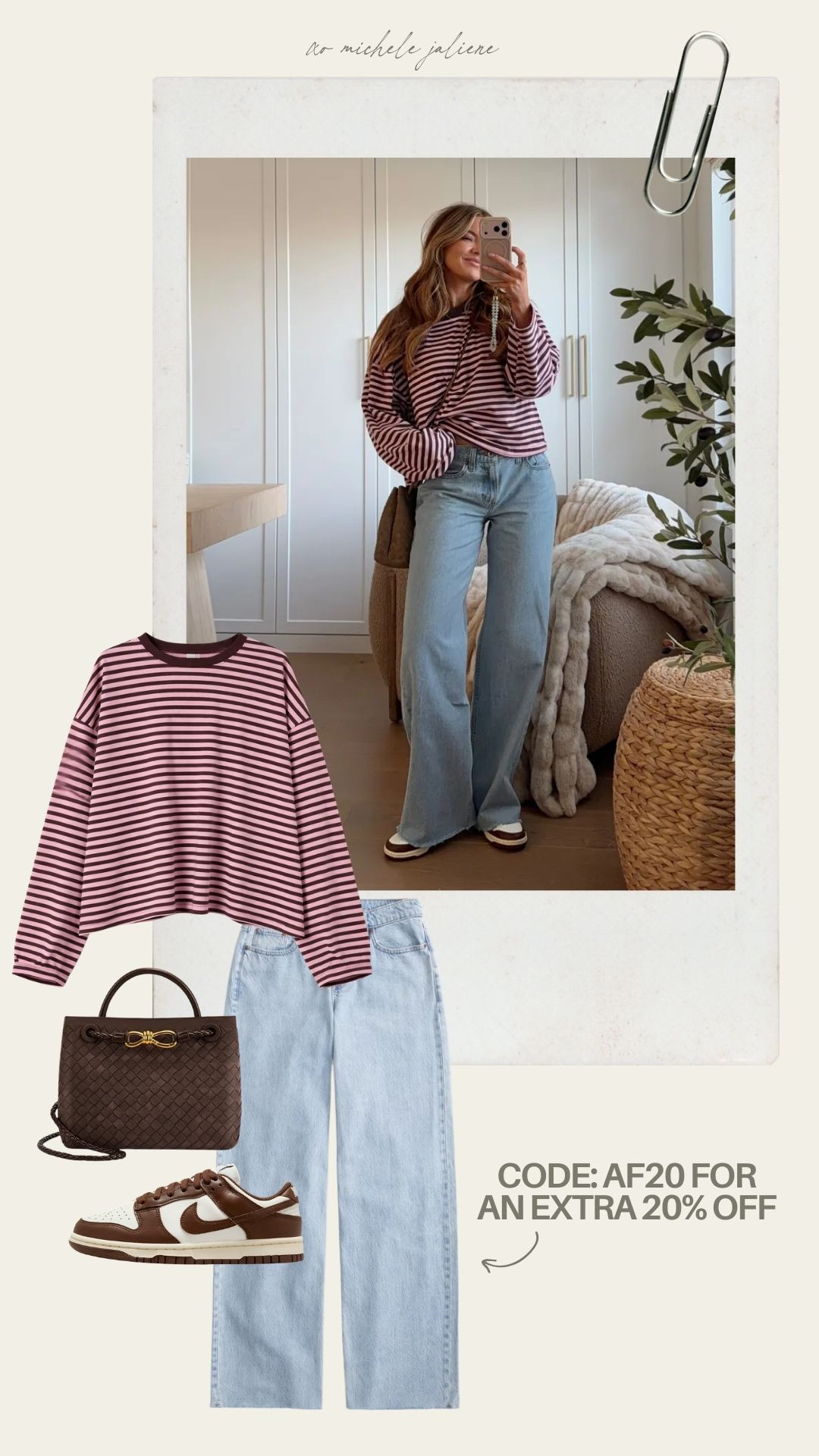 shop my look 🤍 top: s jeans: 24R shoes: true to size

ootd, spring fashion, casual outfit, abercrombie, amazon, wide leg jeans, nike, finds under 50, michele jaliene 

 #LTKootd #LTKSeasonal #LTKSaleAlert