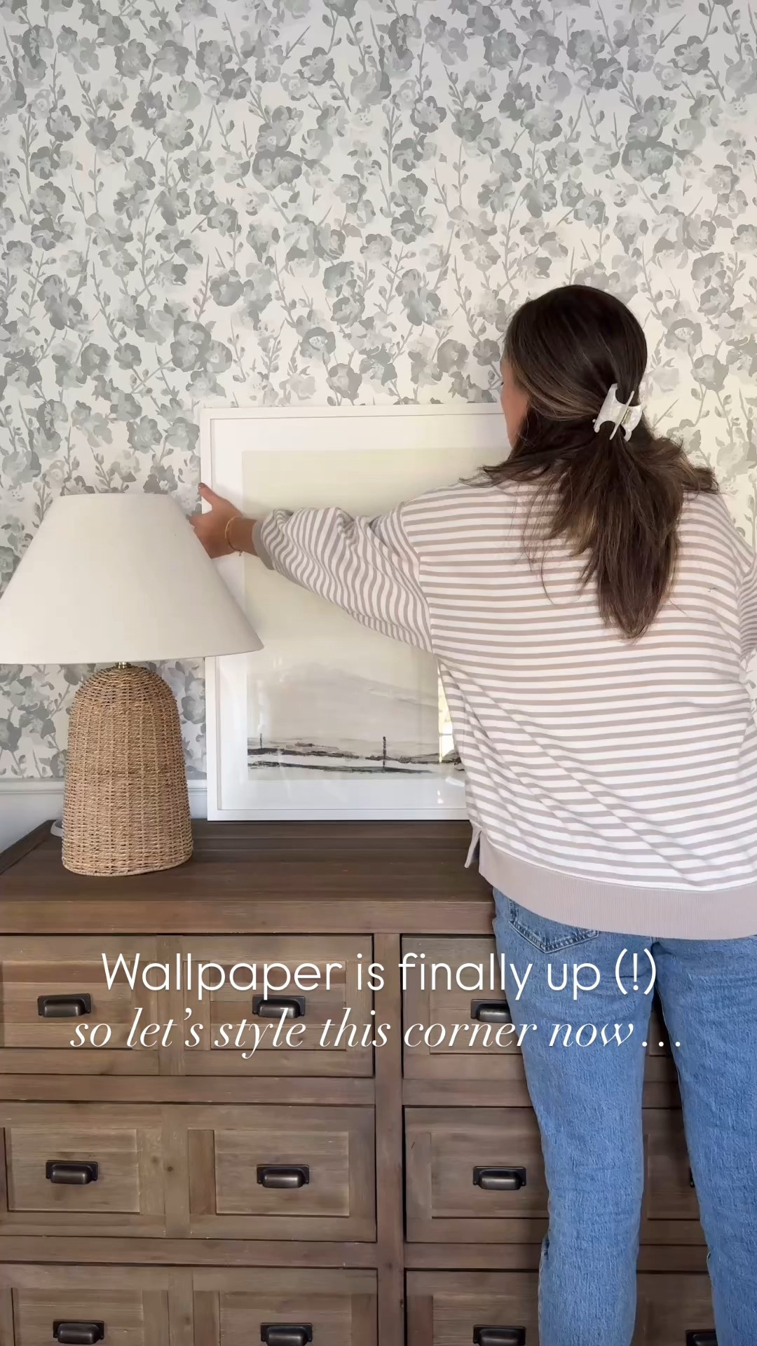 My favorite part of any project is the styling! Wallpaper is discontinued but I’ve linked similar and have also linked the art, this seagrass table lamp, vase and lilacs! 

#LTKSeasonal #LTKSaleAlert #LTKHome