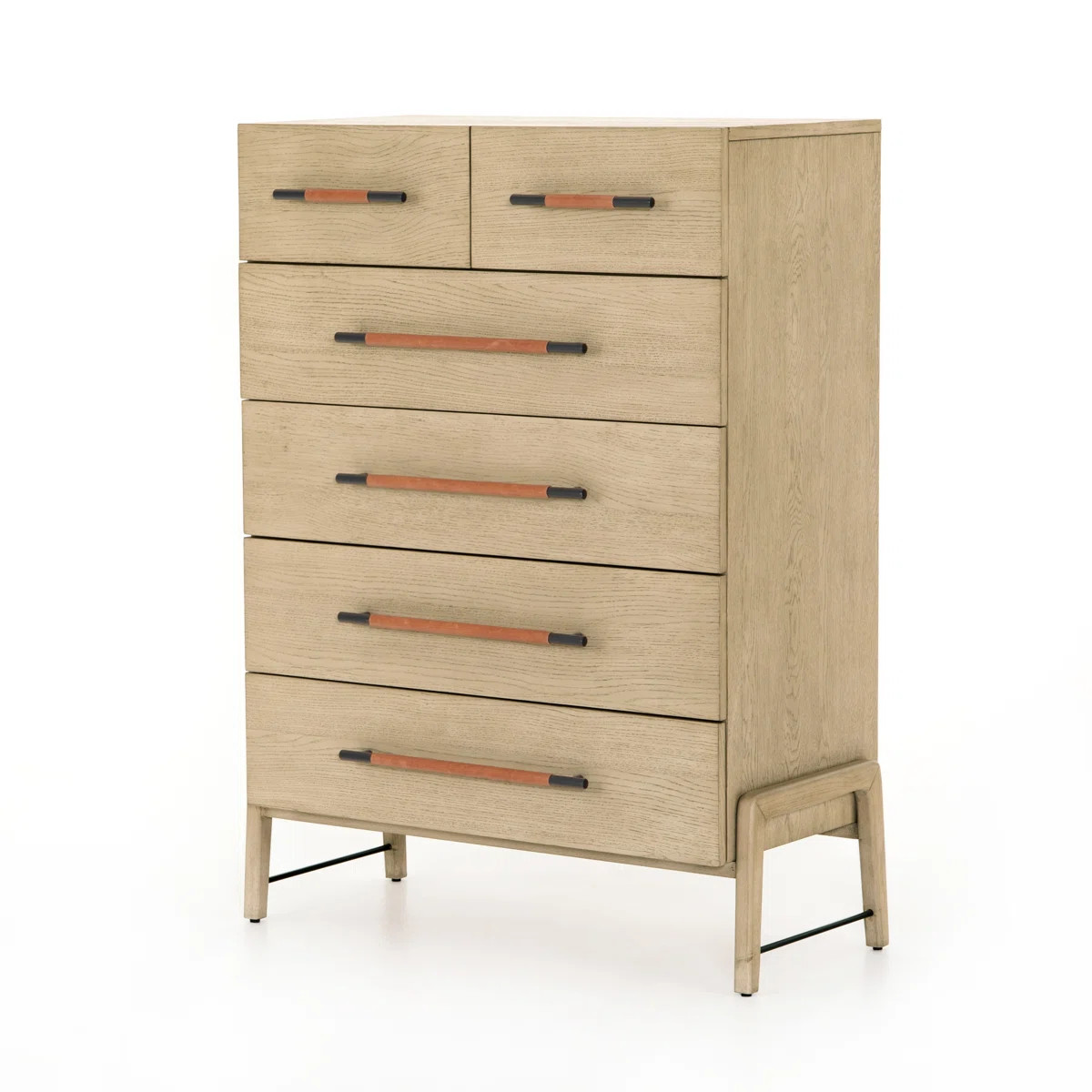 Rosedale 6 Drawer Tall Dresser-Oak Veneer | Wayfair North America