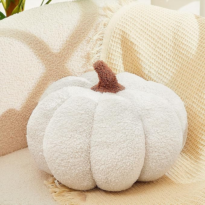 Juexica Halloween Stuffed Pumpkin Pillow Fluffy Plush 3D Pumpkin Shaped Decoration Fall Thanksgiv... | Amazon (US)