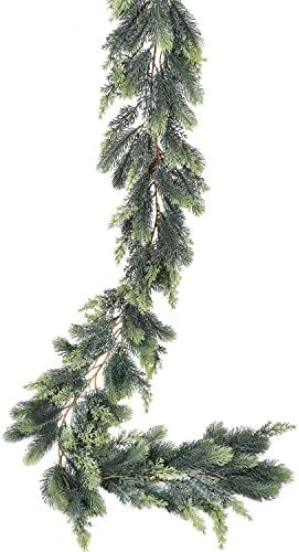 Gomat 6Ft Christmas Pine Garland, Christmas Greenery Garland Realistic Cedar Artificial Cypress G... | Amazon (US)