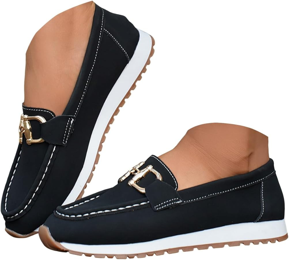 Women's Casual Loafers Comfortable Slip On Shoes Orthopedic Sneakers for Women Arch Support Footw... | Amazon (US)