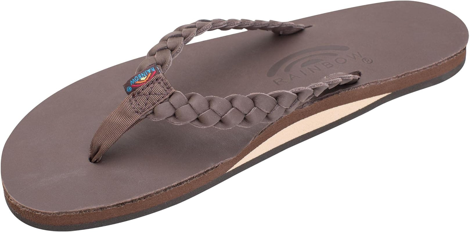 Rainbow Sandals Women's Single Layer Leather Sandal w/Double Braided Strap | Amazon (US)
