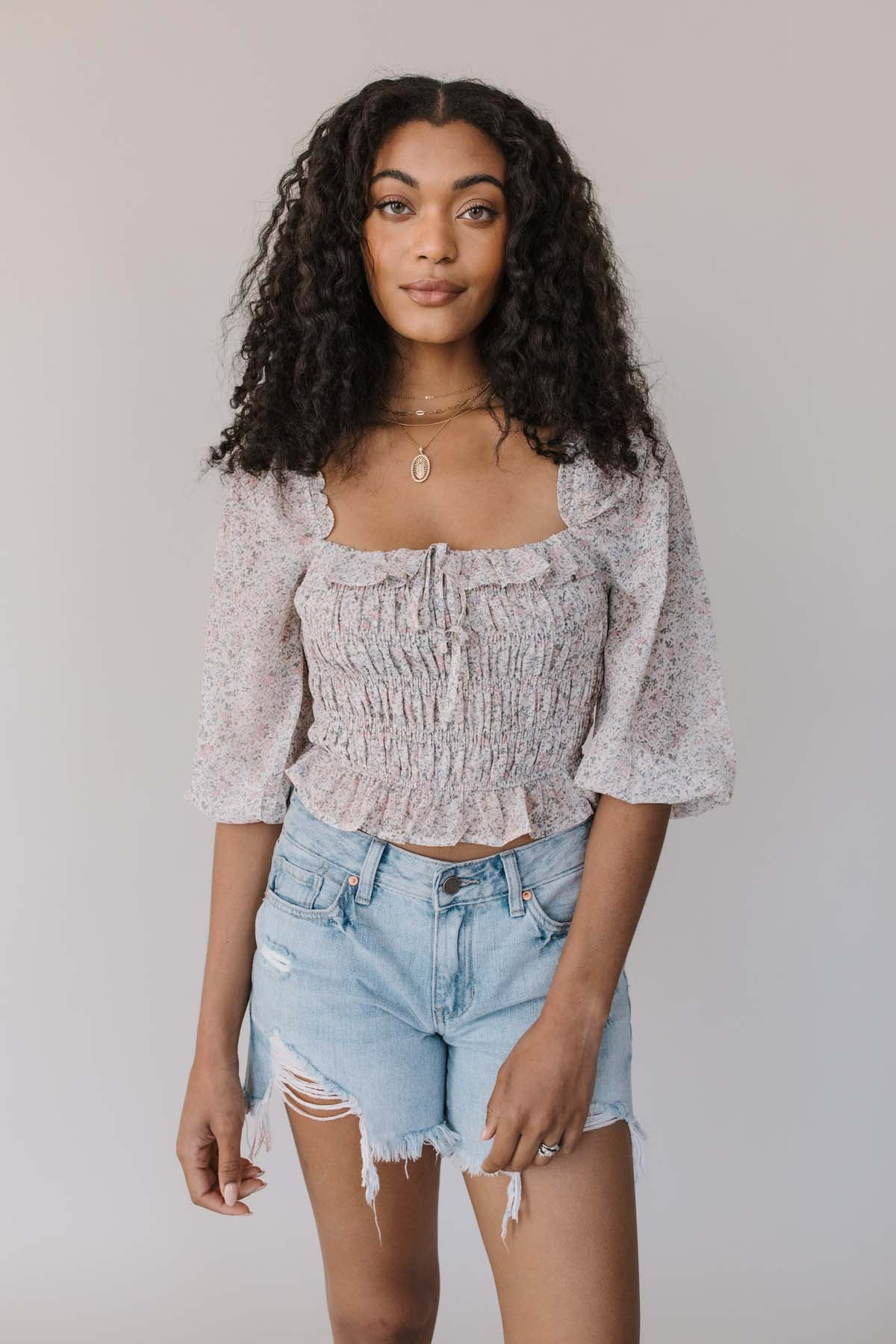 Lizzy Floral Smocked Top | The Post