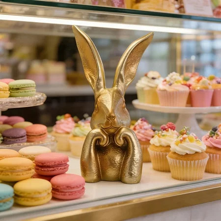 WKSCLPAI Easter Rabbits Decoration 8 Inch Vintage Gold Resin Bunny Statue Spring Rabbit Figurines Easter Table Centerpiece Decorative Bunny Sculpture Collectibles Gift for Home Indoor Decor | Walmart (US)