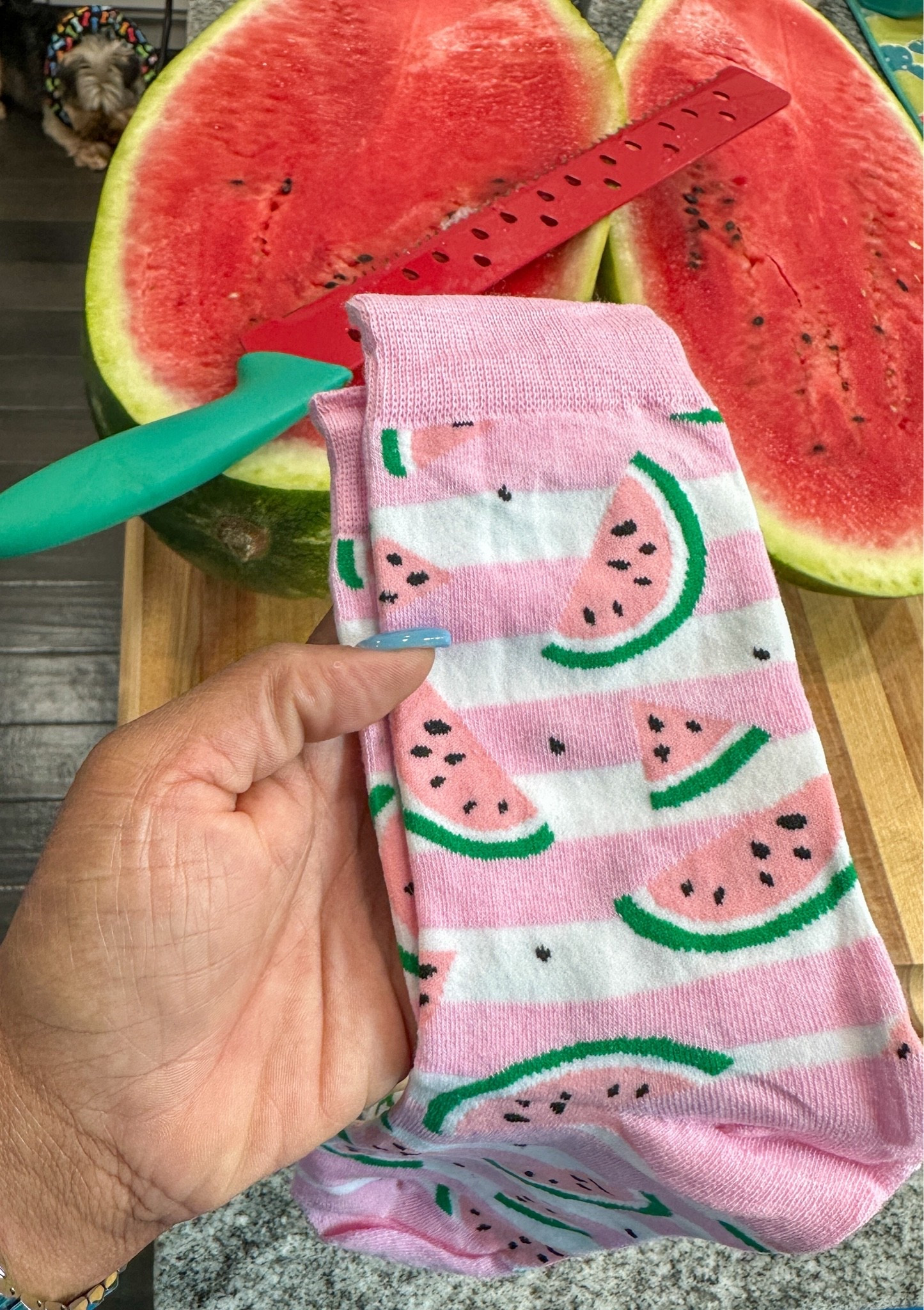 Fun fact I love socks. These watermelon socks are so cute. #socks #summer #watermelon #freshfruit