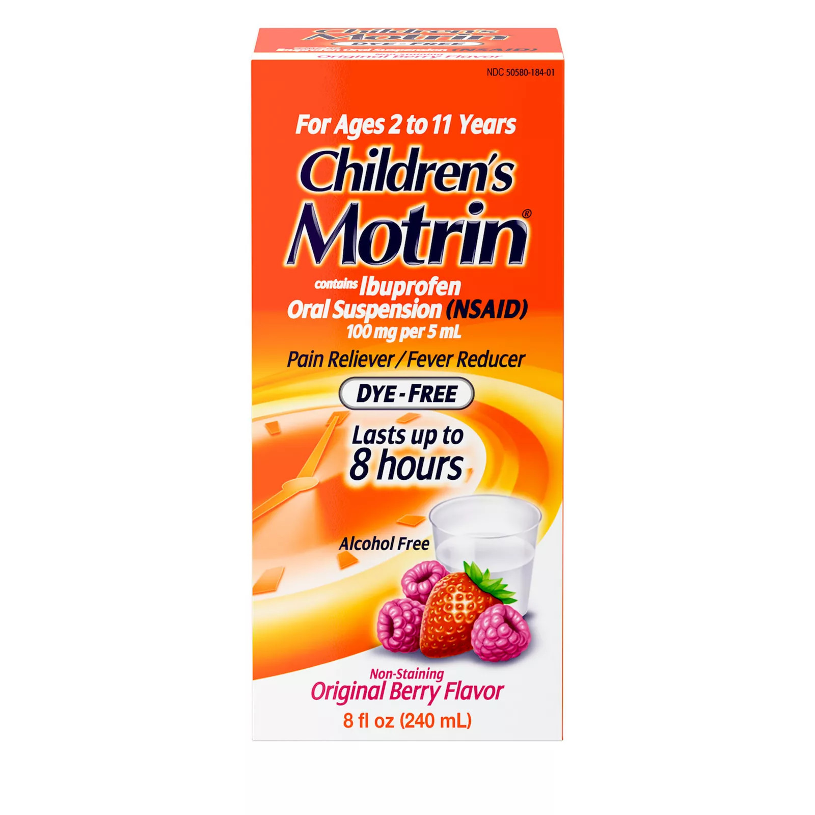 Children’s Motrin® Oral Suspension, Dye-Free Berry, 8 Fl. Oz, None | Kohl's