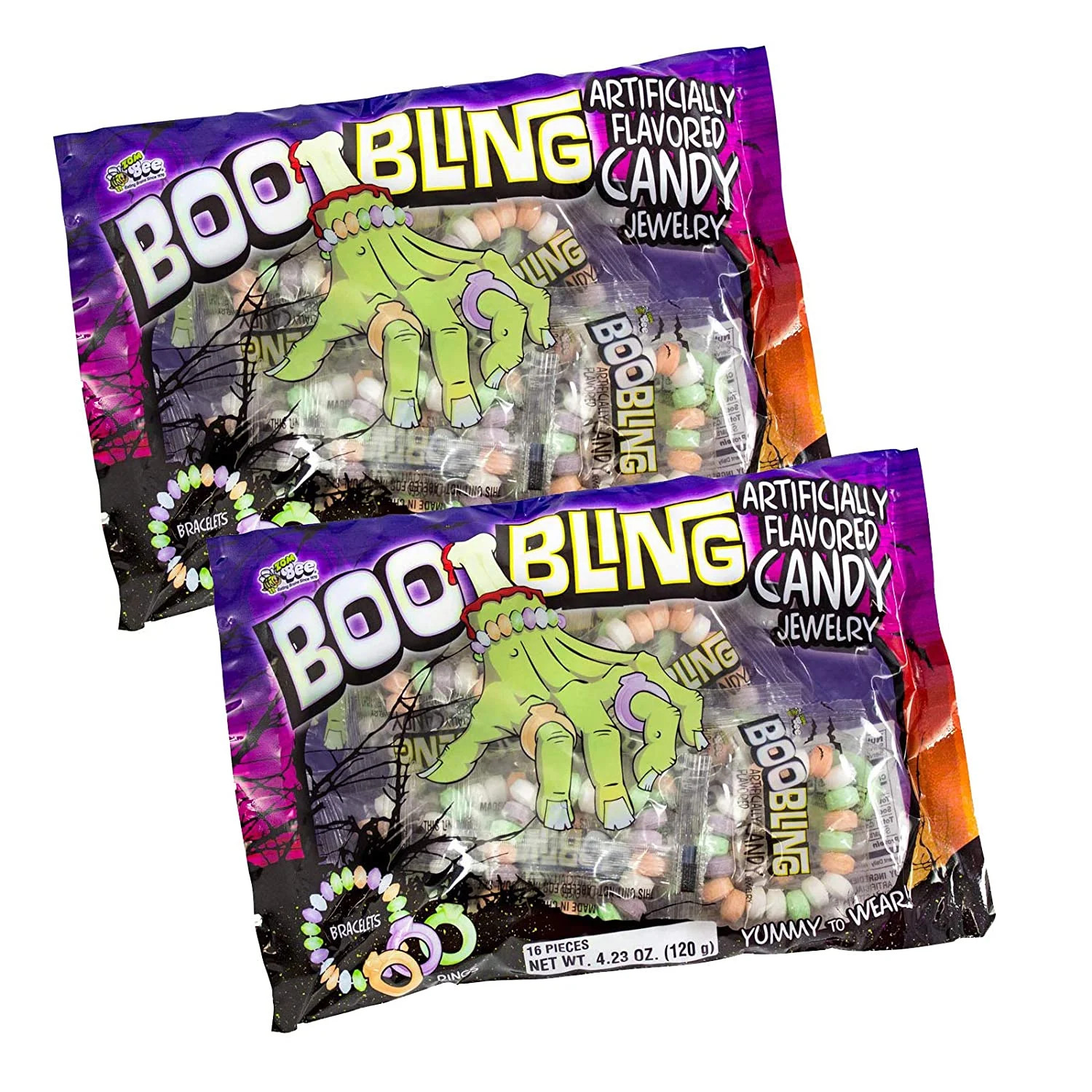 BCL Boo Bling Candy Jewelry Bracelets Rings Halloween Candy 32pcs 8.46 oz - Individually Wrapped ... | Walmart (US)