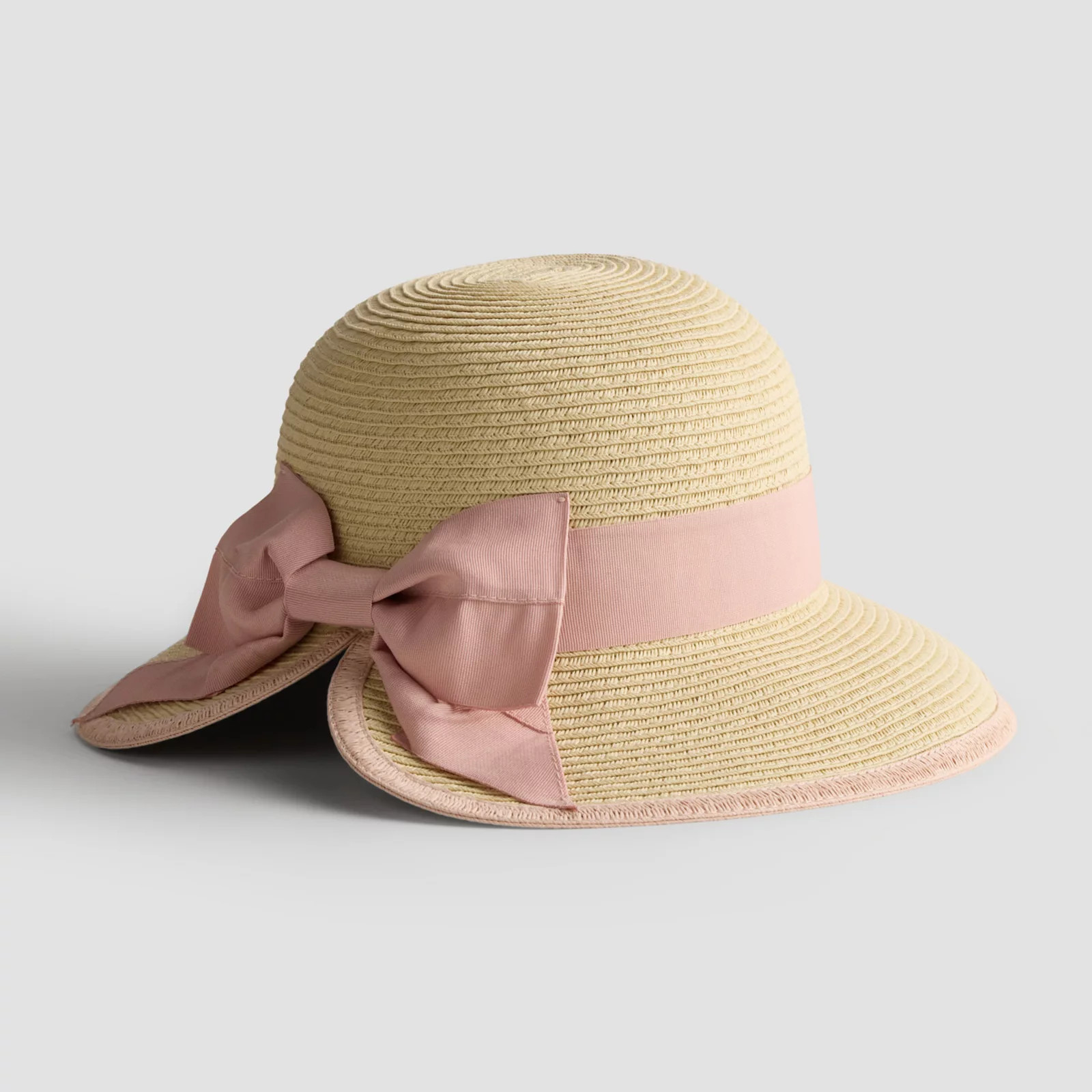 Women's LC Lauren Conrad Split Back Cloche Trim Hat, Natural | Kohl's