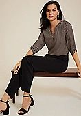 Atwood Geo 3/4 Sleeve Popover Blouse | Maurices