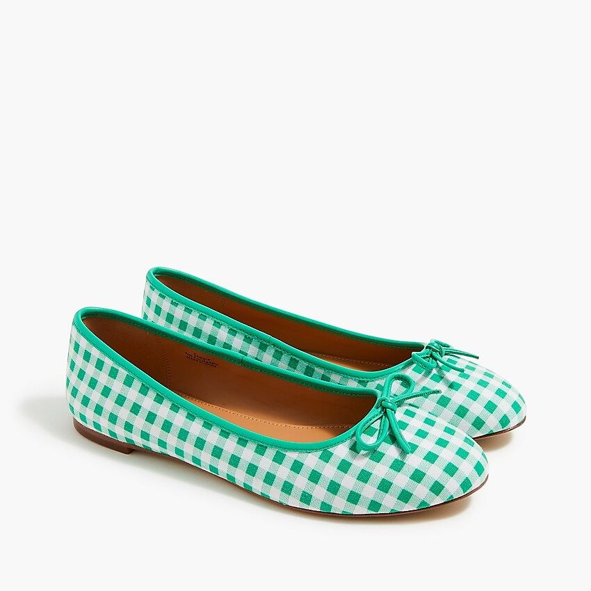 Gingham ballet flats | J.Crew Factory