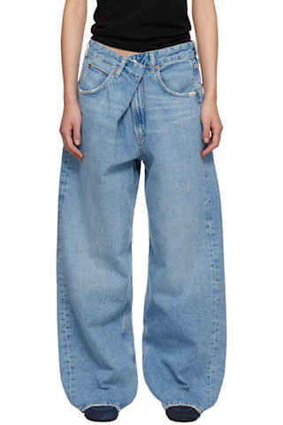 Blue Vana Fold Jeans | SSENSE