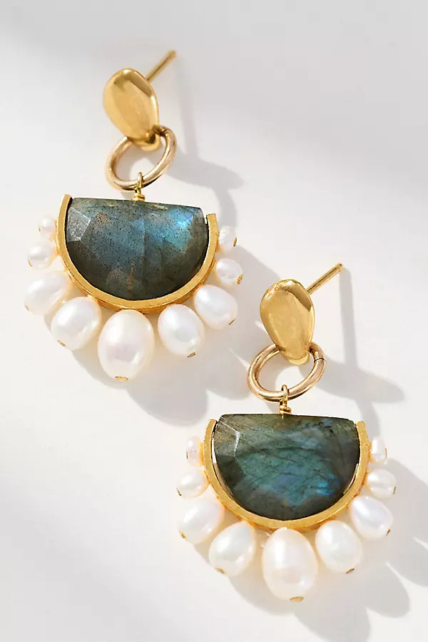 Luna Labradorite Arc Drop Earrings | Anthropologie (US)