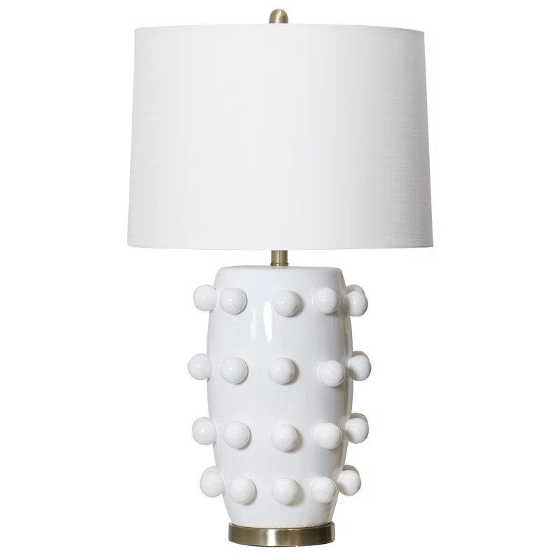 Uriah 30.5" White/Brass Table Lamp | Wayfair North America