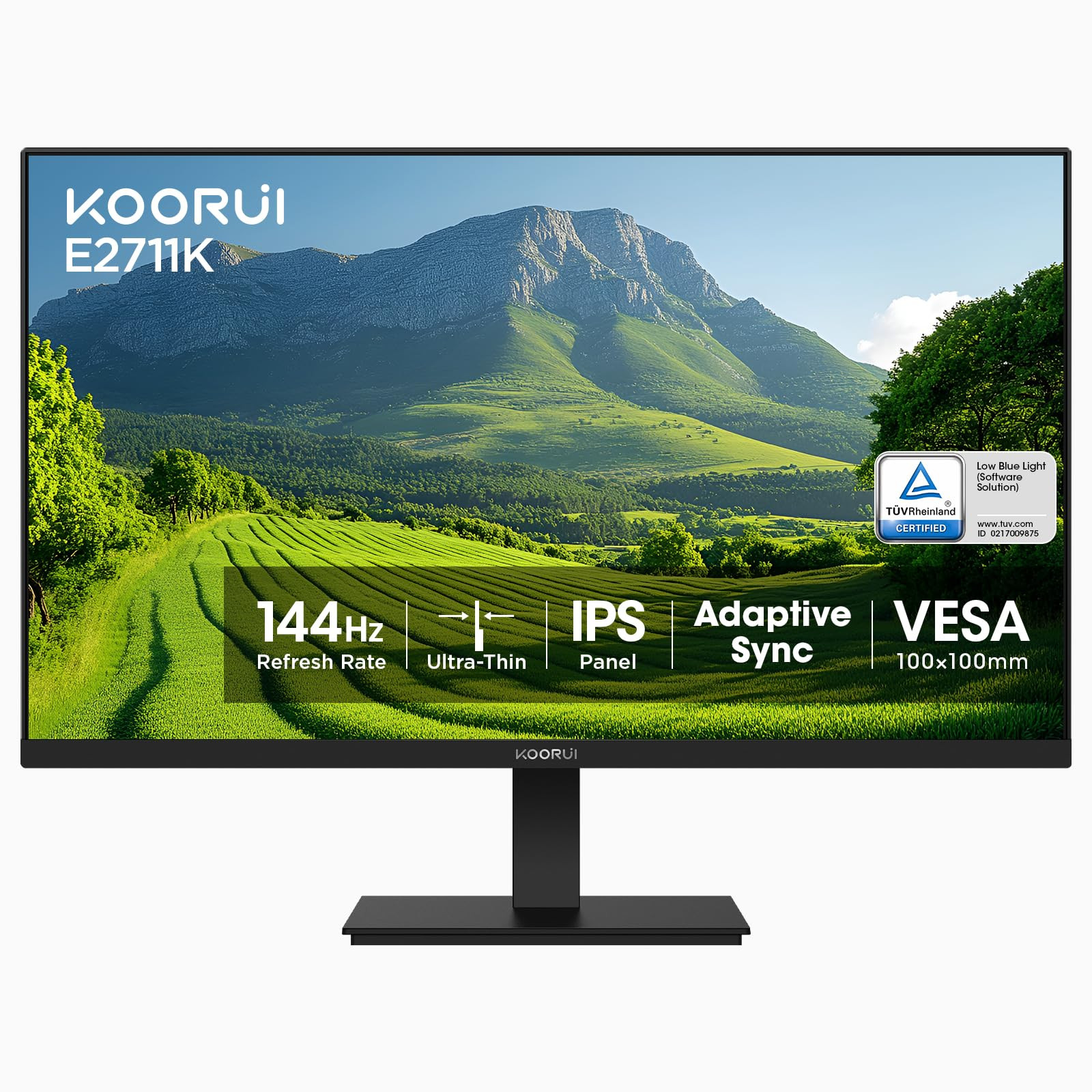 KOORUI 27 Inch Gaming Office Monitor 144Hz IPS Display, FHD 1080P with FreeSync, Eye Care TÜV Rh... | Amazon (US)