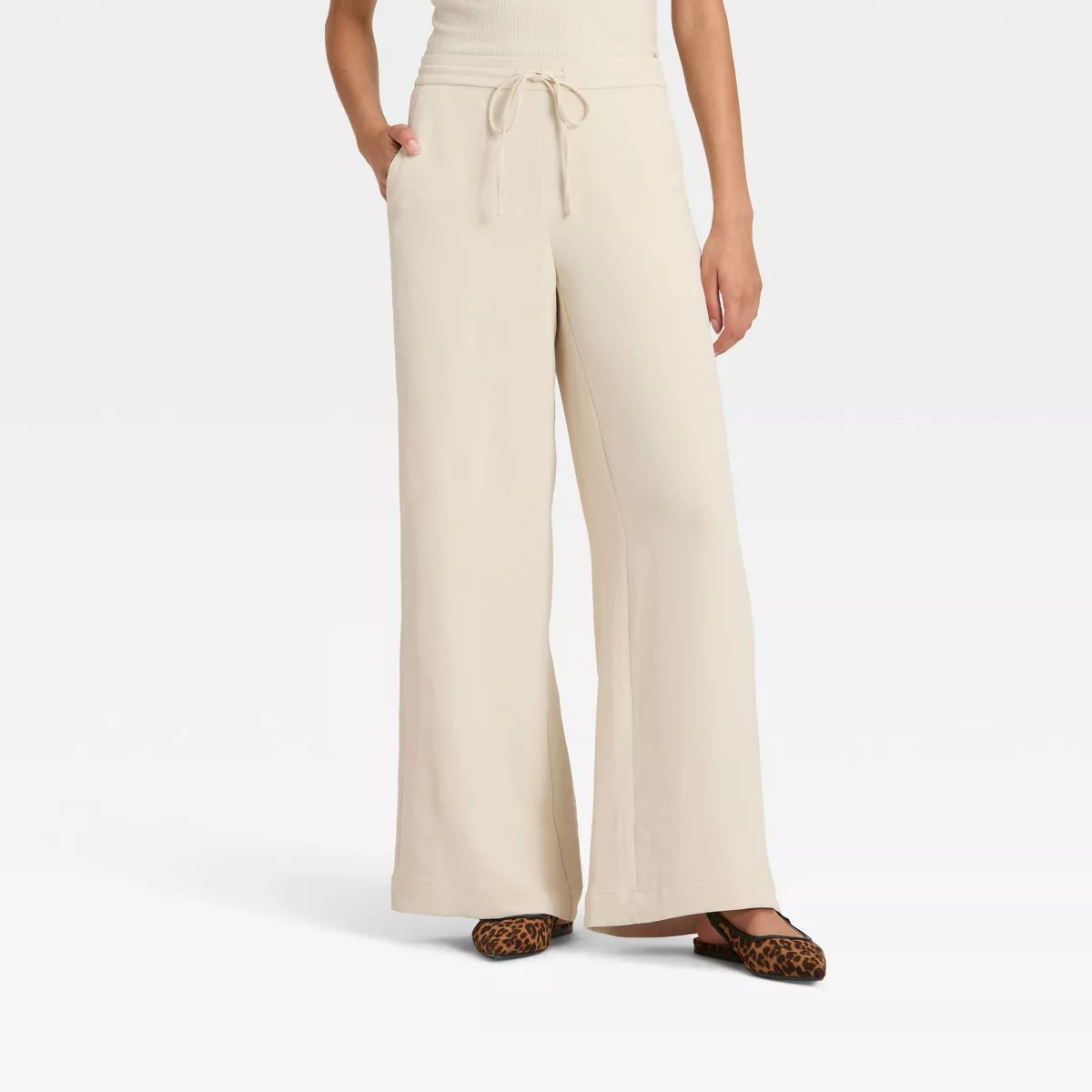 Women's Wide Leg Signature Crepe Pull-On Pants - A New Day™ | Target