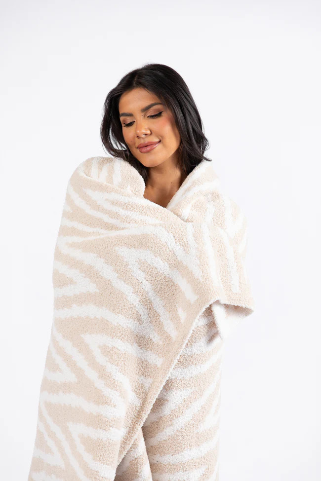 Make Me Believe In Sharp Style Neutral Blanket FINAL SALE | Pink Lily
