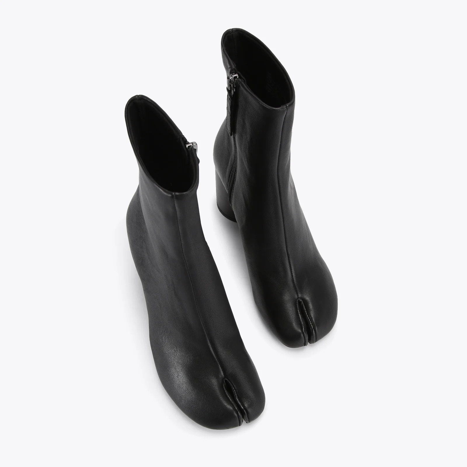 Caro Black Leather Split Toe Ankle Boot | Steve Madden UK