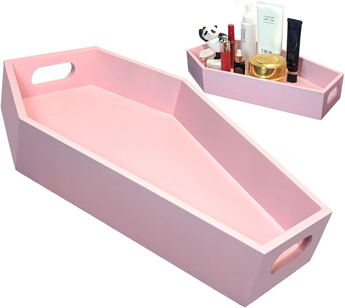 Pink Halloween Decor Coffin Tray - Cute Pastel Spooky Gothic Bathroom Decor, Horror Goth Decor - ... | Amazon (US)