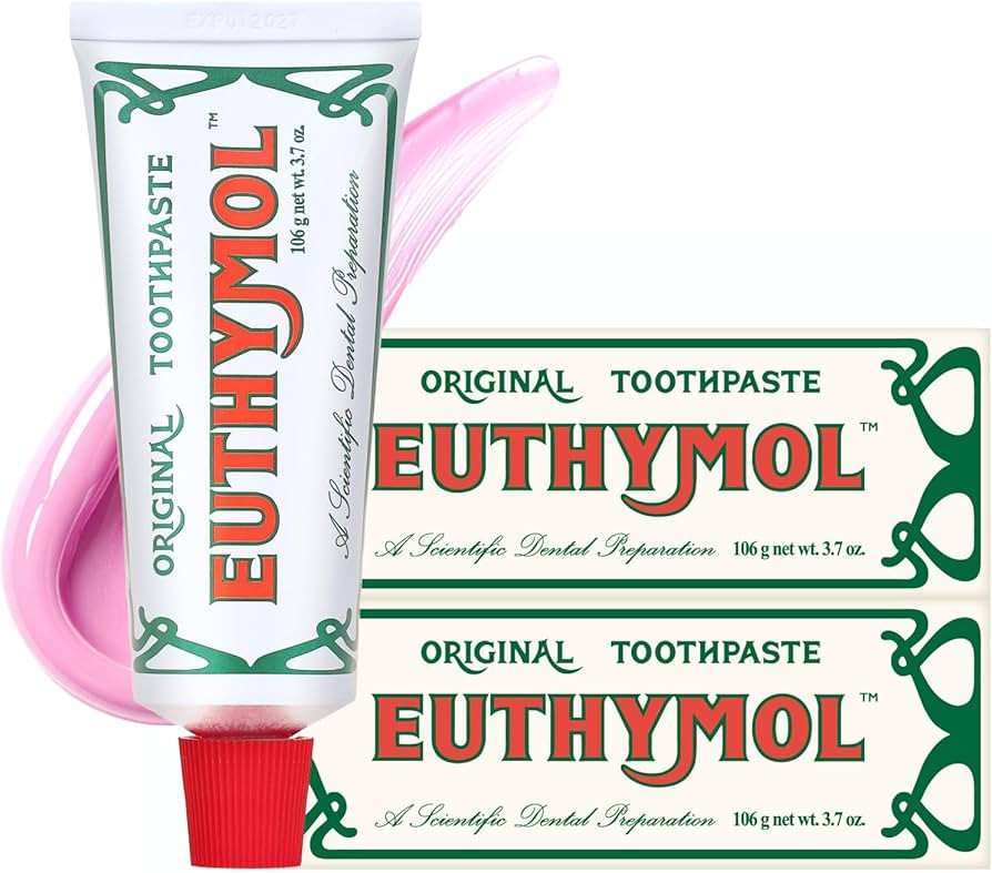 EUTHYMOL Original Pink Toothpaste (3.7fl oz * 2ea/Pack of 2) - Fluoride-Free Toothpaste for Sensi... | Amazon (US)