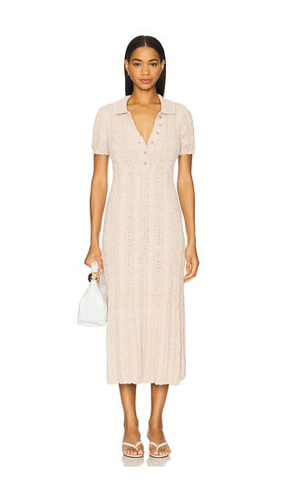 Amory Midi Dress in Sand Dollar | Revolve Clothing (Global)